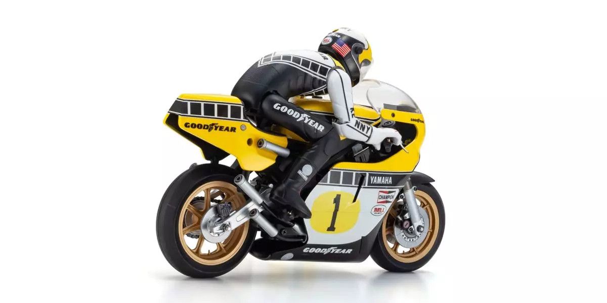 KYO34936T1 1978 Yamaha YZR500 Kit 1:8 Scale Radio Controlled Electric Powered Motorcycles Hanging On Racer Series