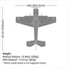 EFL01950 Eratix 3D FF (Flat Foamy) 860mm BNF Basic with AS3X and SAFE Select