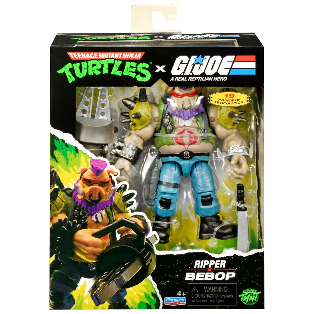 PL81933 TMNT x G.I. Joe Bebop x Ripper Action Figure