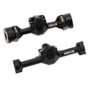 MEUS Racing SCX30 Axle Housing with Diff Covers and Steering Knuckles (Black)