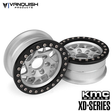 VSP07711 KMC XD127 Bully 1.9" Beadlock Crawler Wheels (Clear) (2)