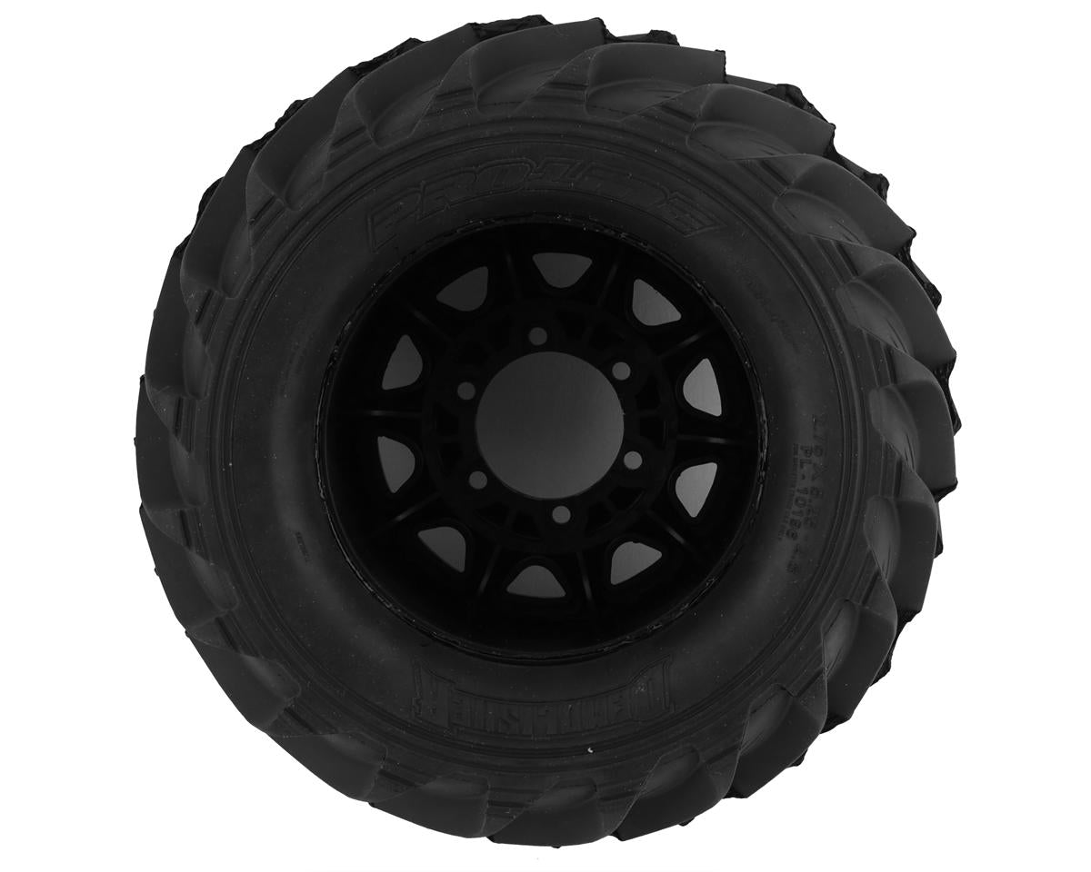 PRO1019610 Demolisher F/R 2.8" MT Tires Mounted 12mm/14mm Black Raid (2)