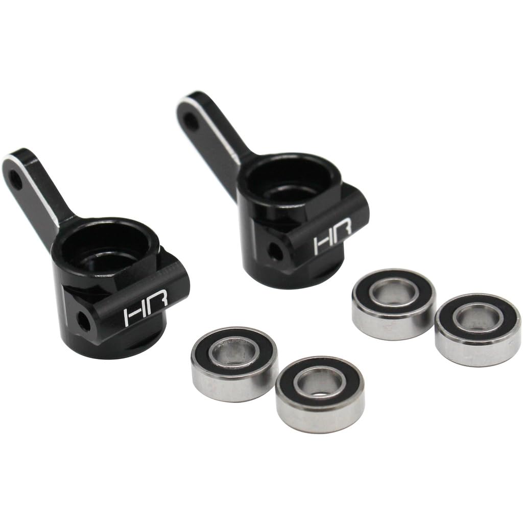 HRTE21X01 Aluminum Front Knuckle Set for Traxxas 2WD (Black)