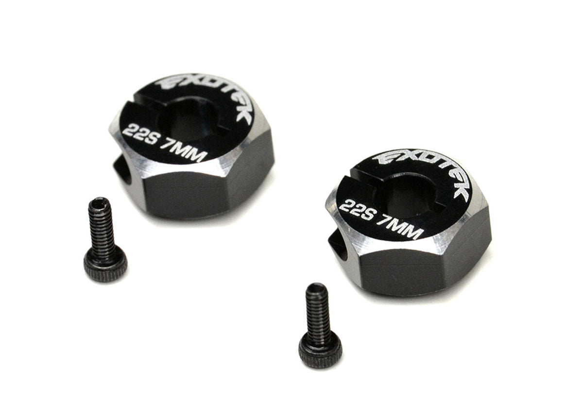 EXO2059 22S Drag 12mm Aluminum Clamping Rear Hex (2) (7mm)