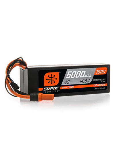 SPMX50004S100H5 14.8V 5000mAh 4S 100C Smart Hardcase LiPo Battery: IC5