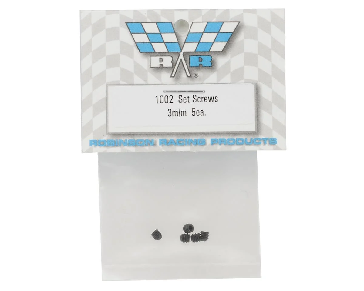 RRP1002 Robinson Racing 3mm Set Screws (5)