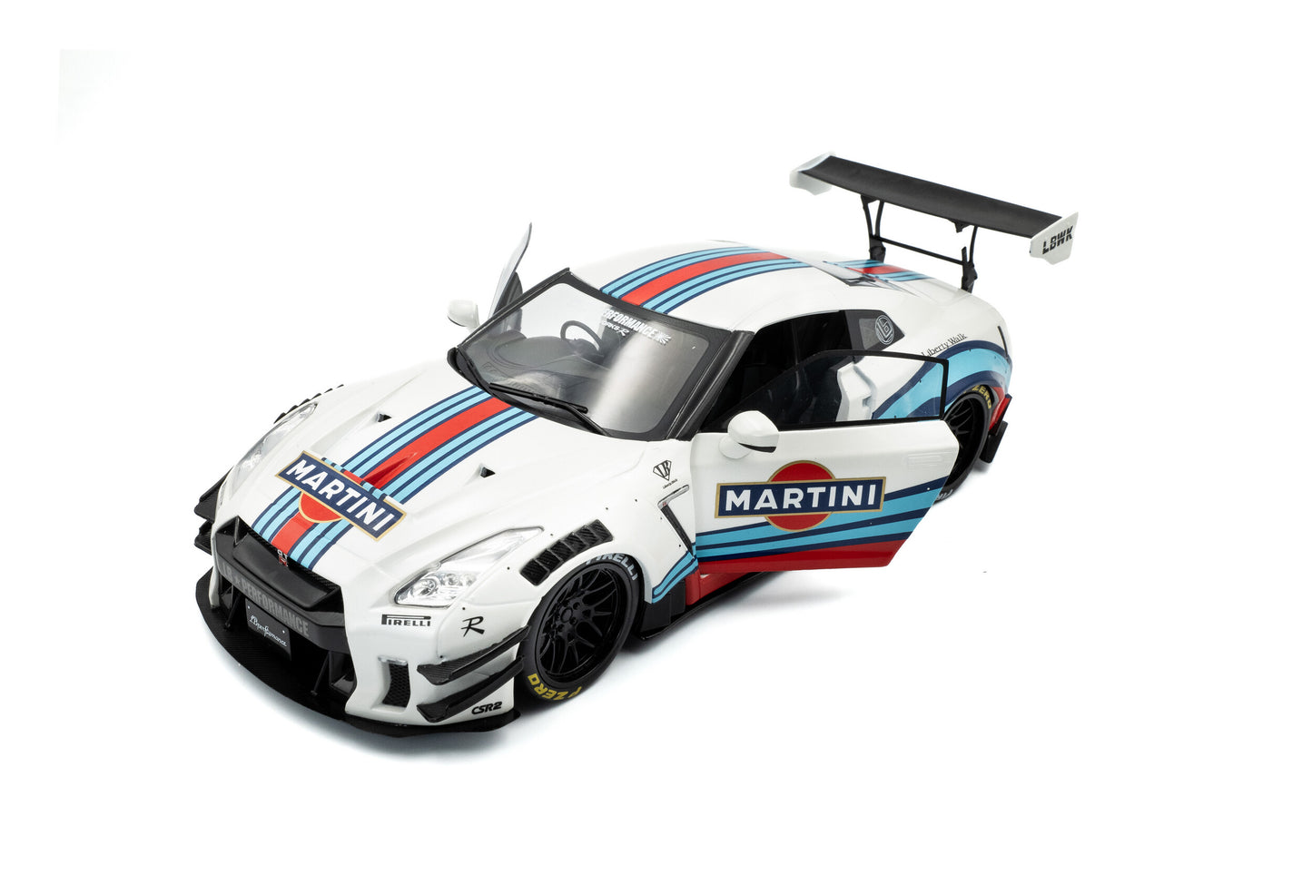 Solido S1805819 1:18 2024 Nissan Skyline GT-R R35 LBWK Liberty Walk MARTINI – White