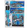 UPG-14292 UpGrade RC "Flame" Graphic Set for Losi® 22S™ Sprint Car (Blue)