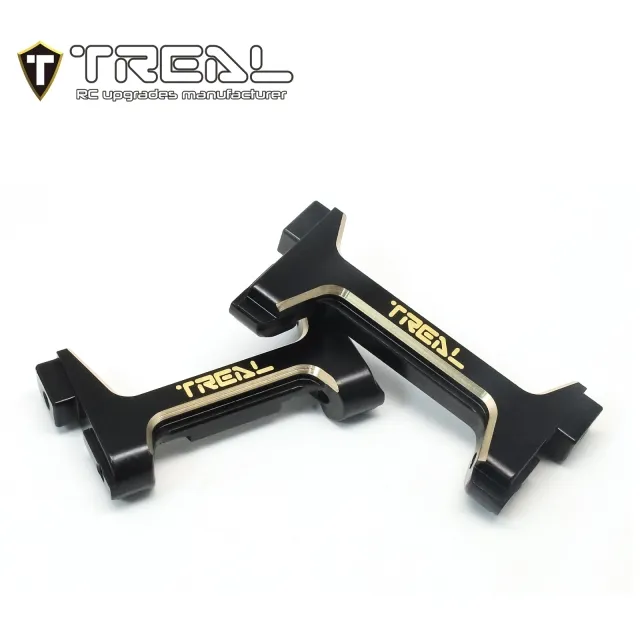 X003QV8HU1 TREAL Brass Front and Rear Bumper Mounts Set (F&R) Heavy Weight Upgrades for 1/18 TRX4M