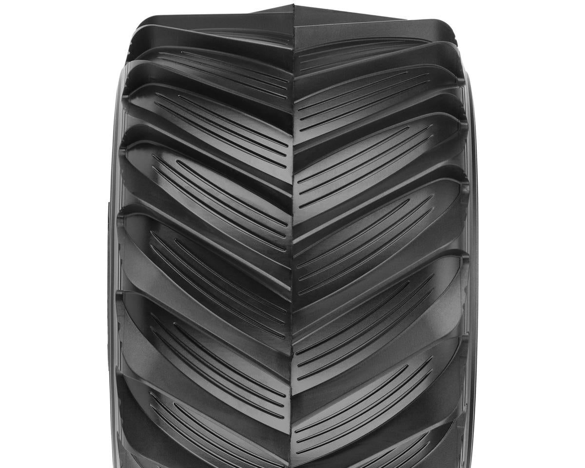 PRO1018715 Demolisher F/R 2.6"/3.5" MT Tires Mounted 12mm Gray Wheels (2)