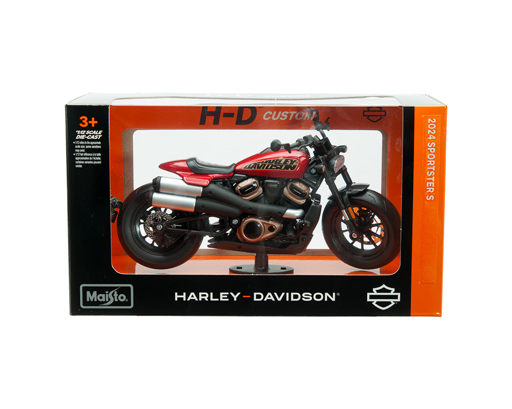 Maisto 32346 1:12 2024 Harley-Davidson Sportster S – Red – H-D Custom