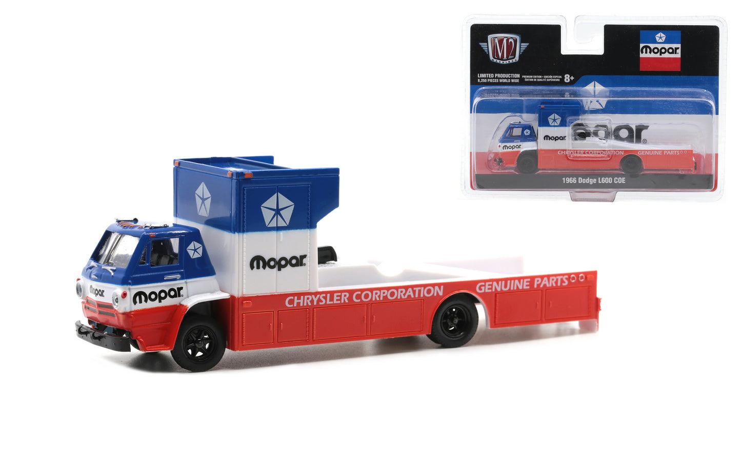 M2Machines 39100-HS02 1:64th Scale 1966 Dodge L600 Auto Hauler
