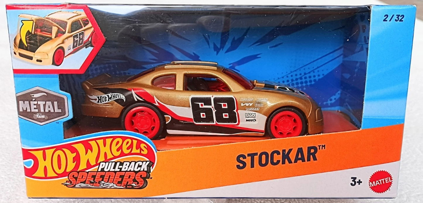HWHYT45 Hot Wheels Pull-Back Stockar
