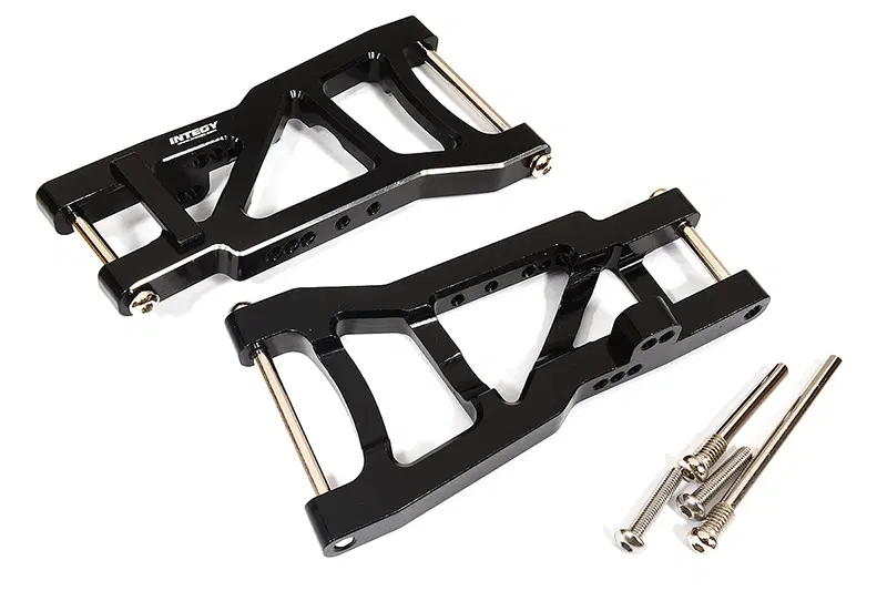 INTC31824BLACK Billet Machined Alloy Rear Arms 1/10 2WD