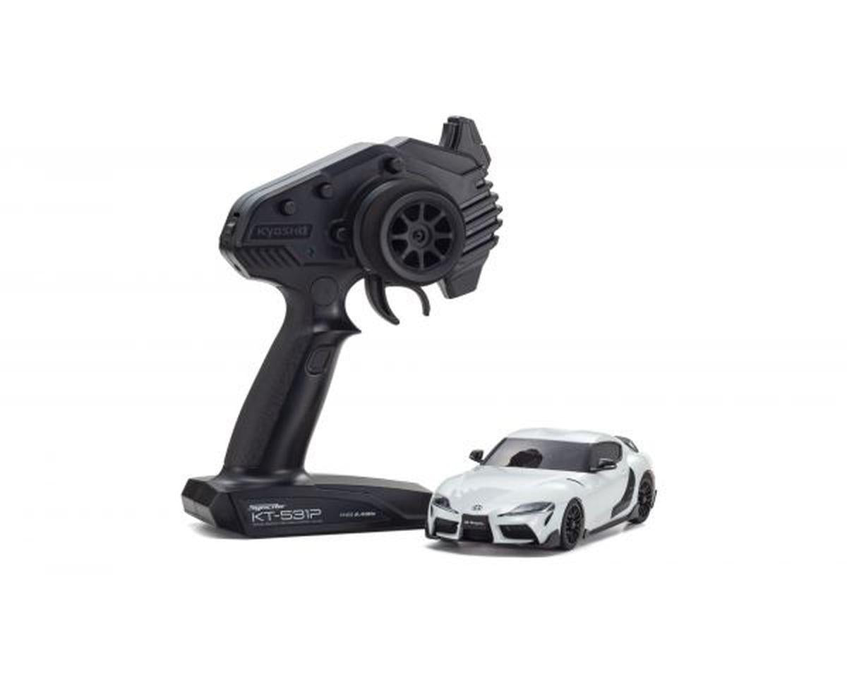 KYO32378W Kyosho MR-04 RWD Mini-Z Readyset w/Toyota GR Supra TRD Aero Body (White Metallic)