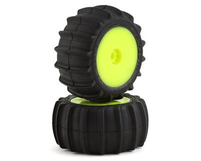 JCO4040-2221 Mini-T 2.0 Animal Pre-Mounted Rear Tires (Yellow) (2) (Green)
