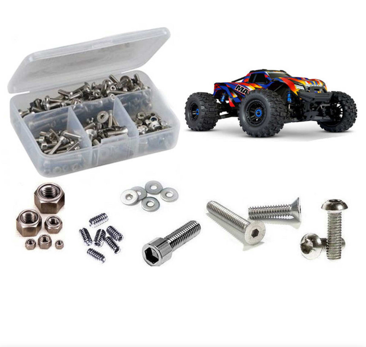 RCZTRA102  Maxx/ WideMaxx Stainless Screw Kit
