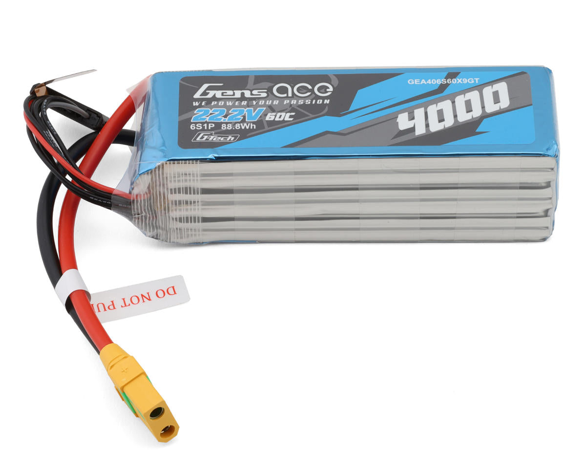 GEA406S60X9GT Gens Ace 6S 60C G-Tech Stick LiPo Battery (22.2V/4000mAh) w/XT90 Connector