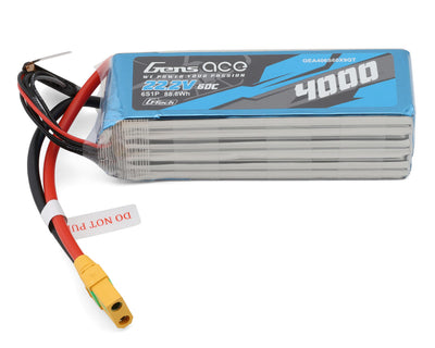 GEA406S60X9GT Gens Ace 6S 60C G-Tech Stick LiPo Battery (22.2V/4000mAh) w/XT90 Connector
