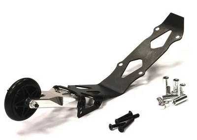 INTT4121SILVER Evo-6 Billet Machined Alloy Wheelie Bar 1/10