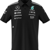 JW5391 Mercedes AMG Petronas Formula 1 2025 Men's Team Polo Shirt - Black -