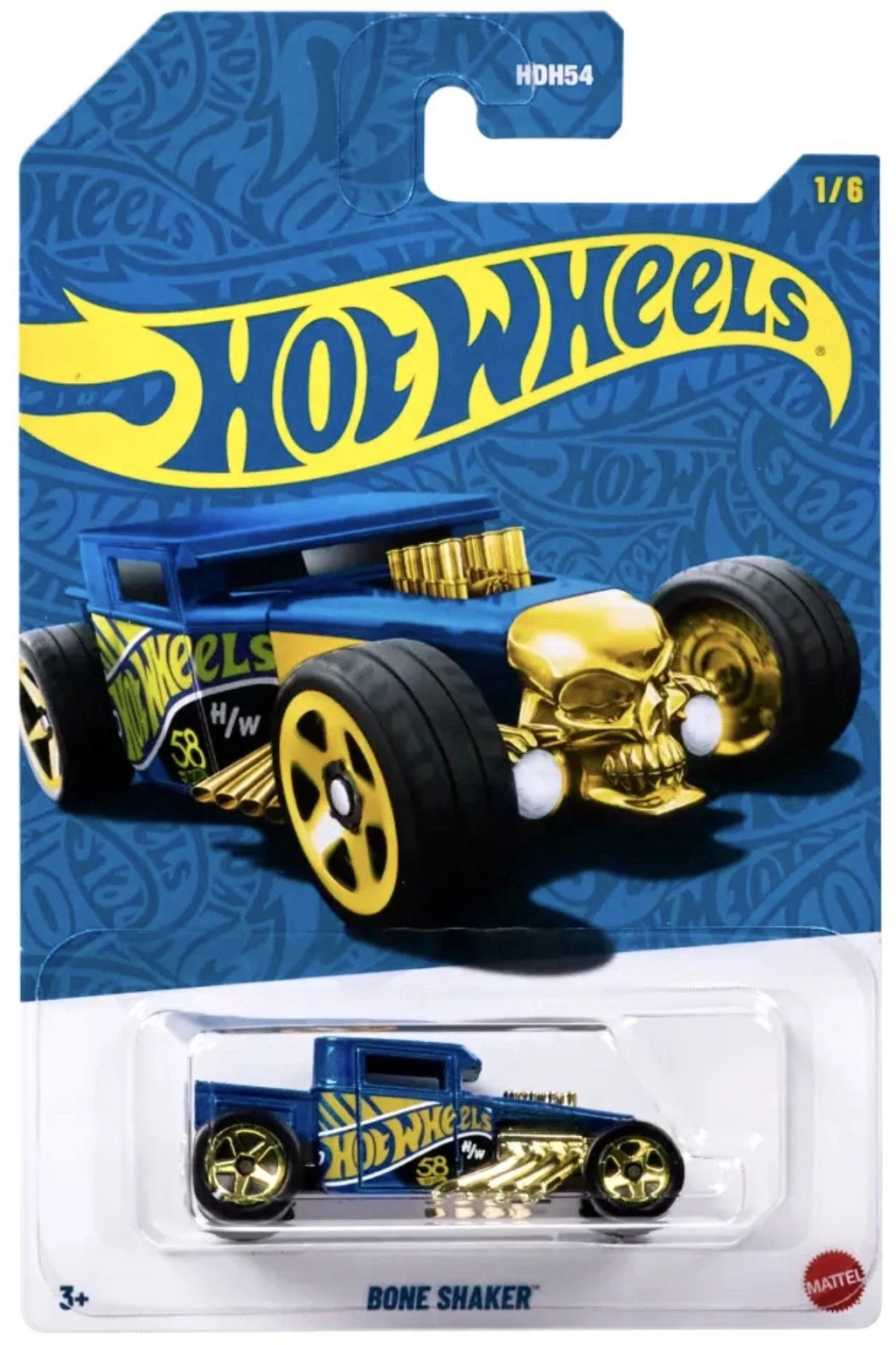 HWHDH54 Hot Wheels Pearl & Chrome Bone Shaker