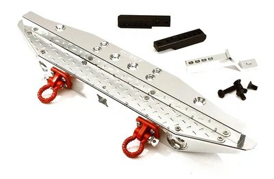 INTC28579SILVER Realistic Rear Alloy Bumper w/43mm Mount