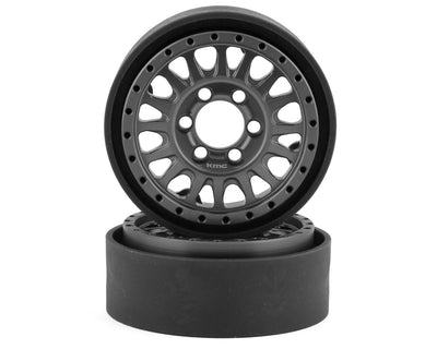 VPS07803 KMC KM445 Impact 1.9" Beadlock Crawler Wheels (Grey) (2)