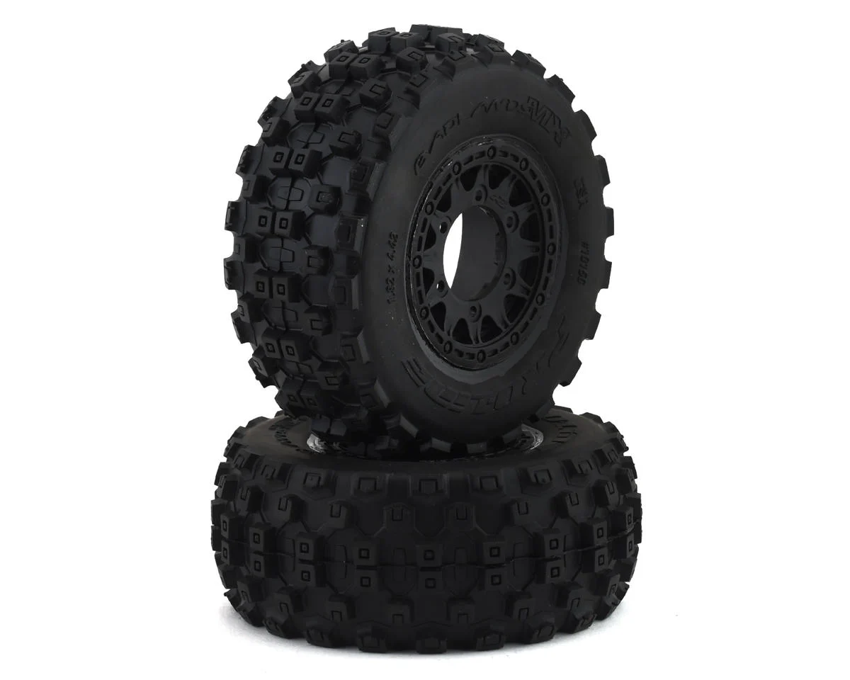 PRO1015610 Badlands MX SC Tires w/Raid Wheels (Black) (2) (Electric Front) (M2) w/12mm Hex