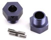 TKR9673 Tekno RC ET/NT48 2.0 Aluminum 17mm Hex Wheel Hub Set (Gun Metal) (2) (+4mm Offset)