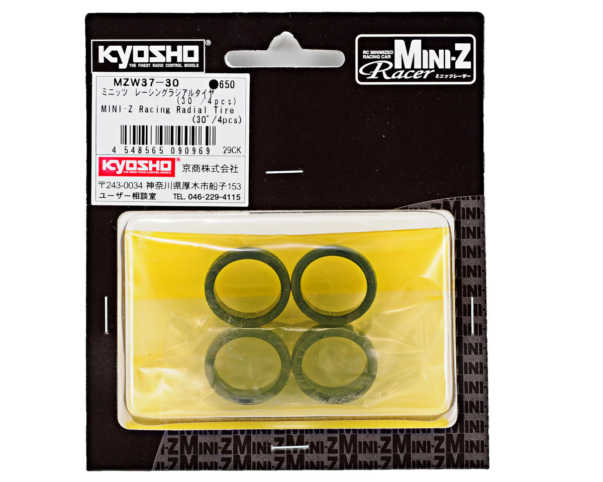 KYOMZW37-30 Mini-Z 8.5mm Racing Radial Tire (4) (30 Shore)