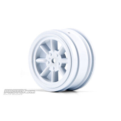 PRM276604 Vintage Racing Front Wheels (26mm) (2) (White)