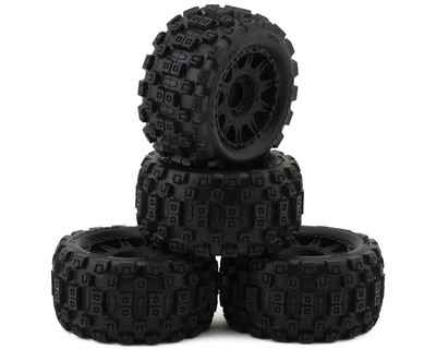 PRO1024110 1/18 Badlands MX 1.85" F/R MTD 12mm Black Raid: Granite GROM