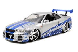 MJ97184 JD 1:32 F&F Brian's Nissan 2002 Skyline GT-R R34 SIL