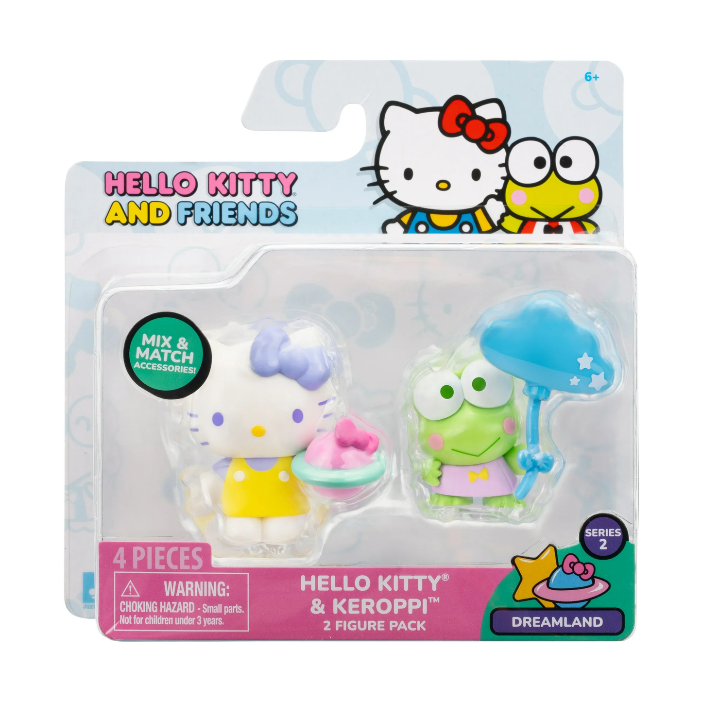 HKT0365 Hello Kitty & Friends 2 Inch Figure 2 Pack Assortment Hello Kitty & Keroppi