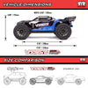 ARA3205T1 1/10 VORTEKS 2WD RTR Brushed Stadium Truck, Blue