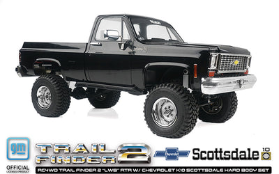 Z-RTR0067 RC4WD Trail Finder 2 "LWB" RTR W/ Chevrolet K10 Scottsdale Hard Body Set (Black)