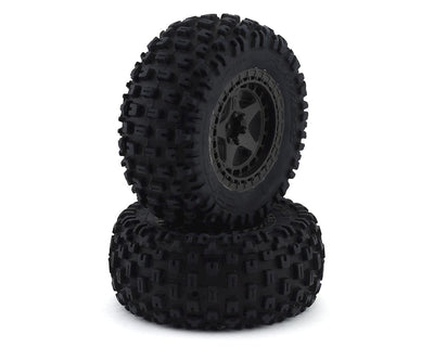 ARA550087 Dboots 'Fortress SC' Tire Set Glued Gun Metal (2) w/14mm Hex