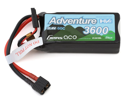 GEA363S60T3GT Gens Ace G-Tech Smart 3S LiHV Battery 60C (11.4V/3600mAh) w/Universal Connector