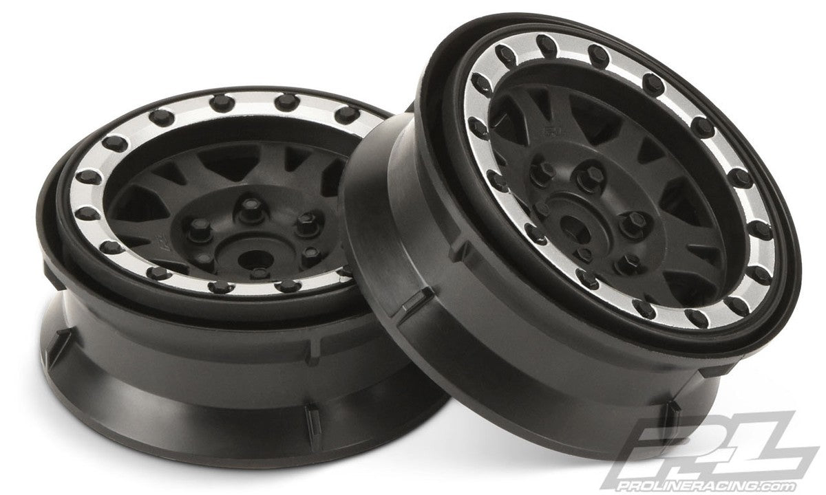 PRO276913 Impulse 1.9" Bead-Loc Wheels (Black/Silver) (2)