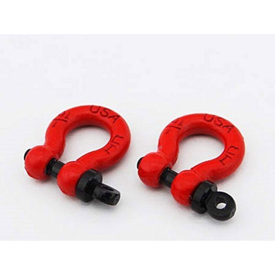 HRACC808X02 - 1:10 Scale Red Tow Shackle D-Rings (2)