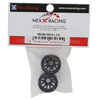 NX-USA-EVO-R+3-G NEXX Racing Mini-Z RWD "JUD" EVO Rear Threaded Side-Wall Carbon Fiber Rims (3mm Offset) (Grey) (2)