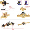 MEUS Racing Isokinetic 3-Section CVD Front and Rear Axles Maximum Steering Angle 52° Wider +5MM for TRX4M Upgrade 1/18 RC Crawler Car (Electroplated Gold)