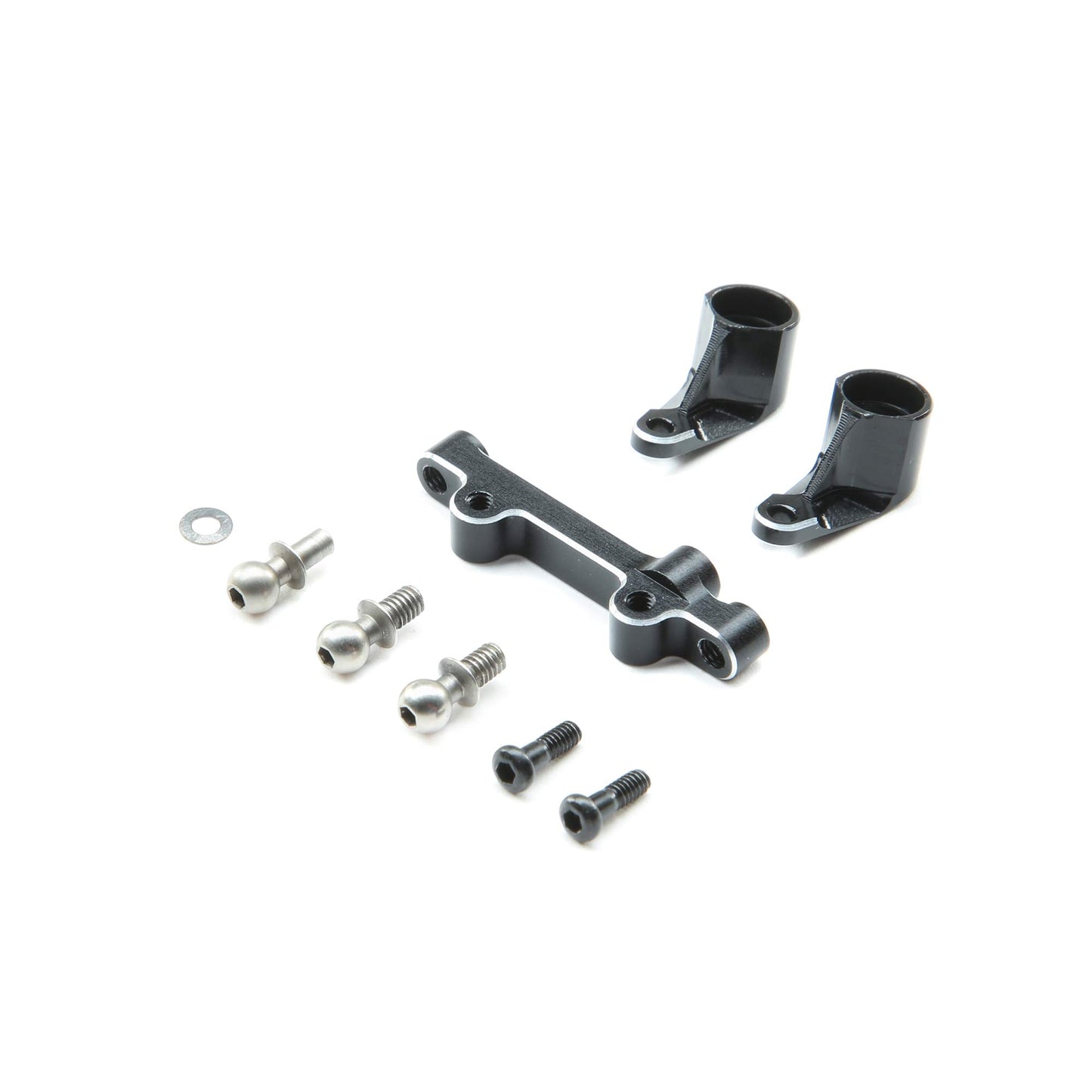 LOS311002 Mini-T 2.0 Aluminum Bellcranks & Drag Link (Black)
