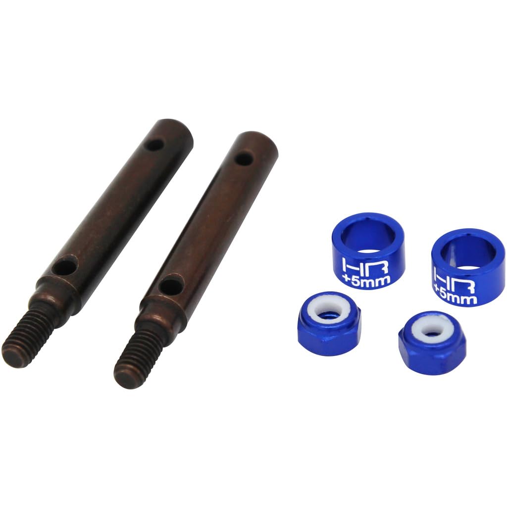 HRSTRXF39W05 - +5mm S2 Spring Steel Portal Drive Stub Axles TRA Trx-4