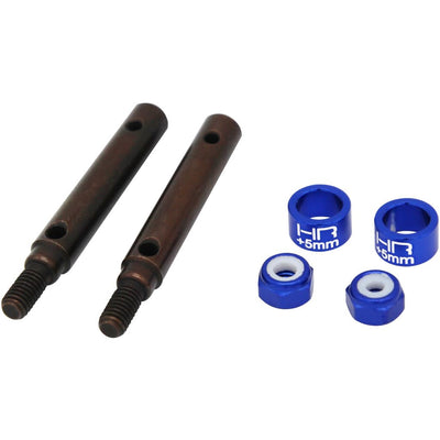 HRSTRXF39W05 - +5mm S2 Spring Steel Portal Drive Stub Axles TRA Trx-4