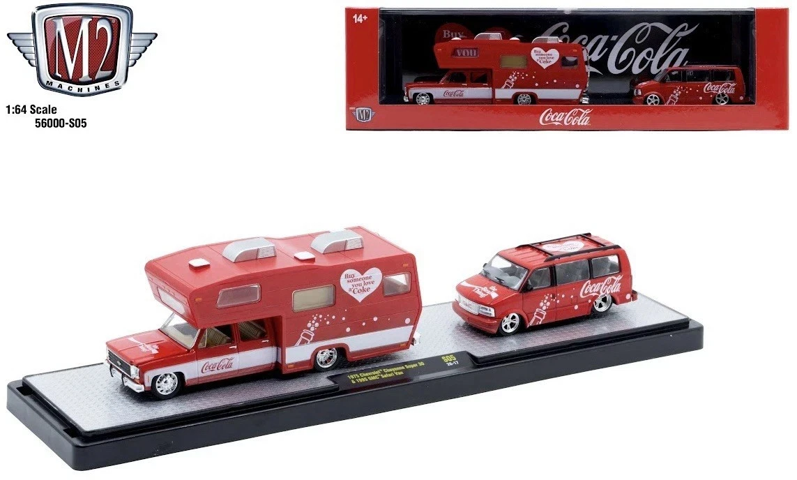 M2Machines 56000-S05 Auto-Haulers 1975 CHEVY CHEYENNE SUPER 30 & 1995 GMC SAFARI VAN