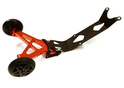 INTC28695RED Billet Machined Wheelie Bar 1/10
