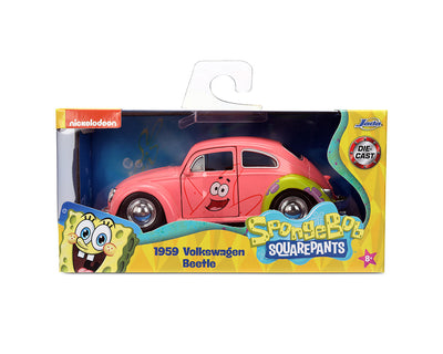 Jada 35479 1:32 1959 Volkswagen Beetle Patrick Theme – Nickelodeon SpongeBob SquarePants – Hollywood Rides
