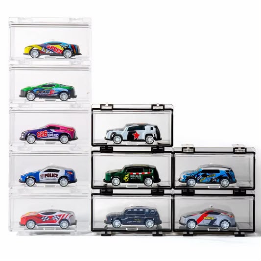 HotWheels 1/64 Car Model Storage Box Dustproof Acrylic Display Case-Clear